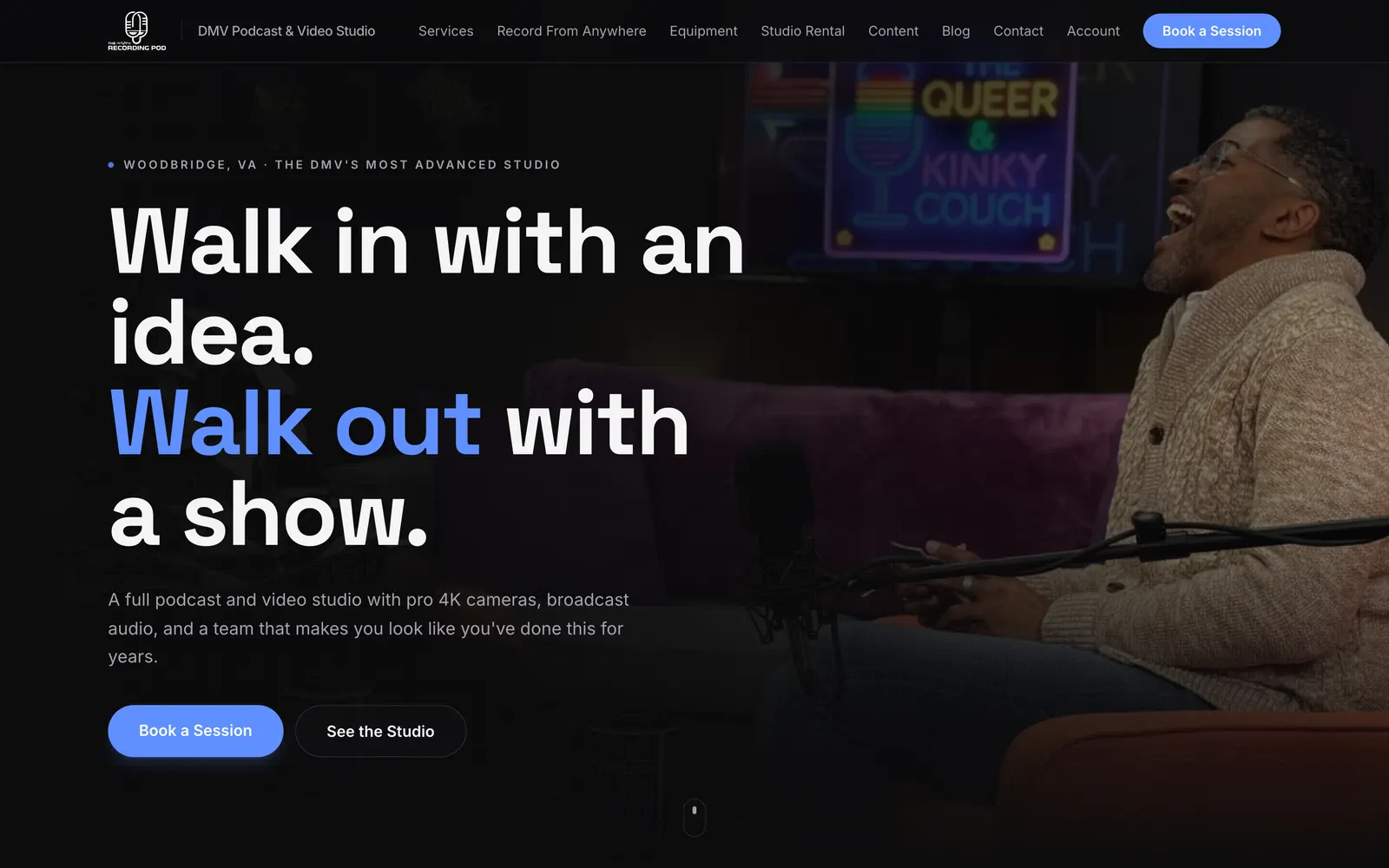 The Recording Pod — Booking + payments platform
